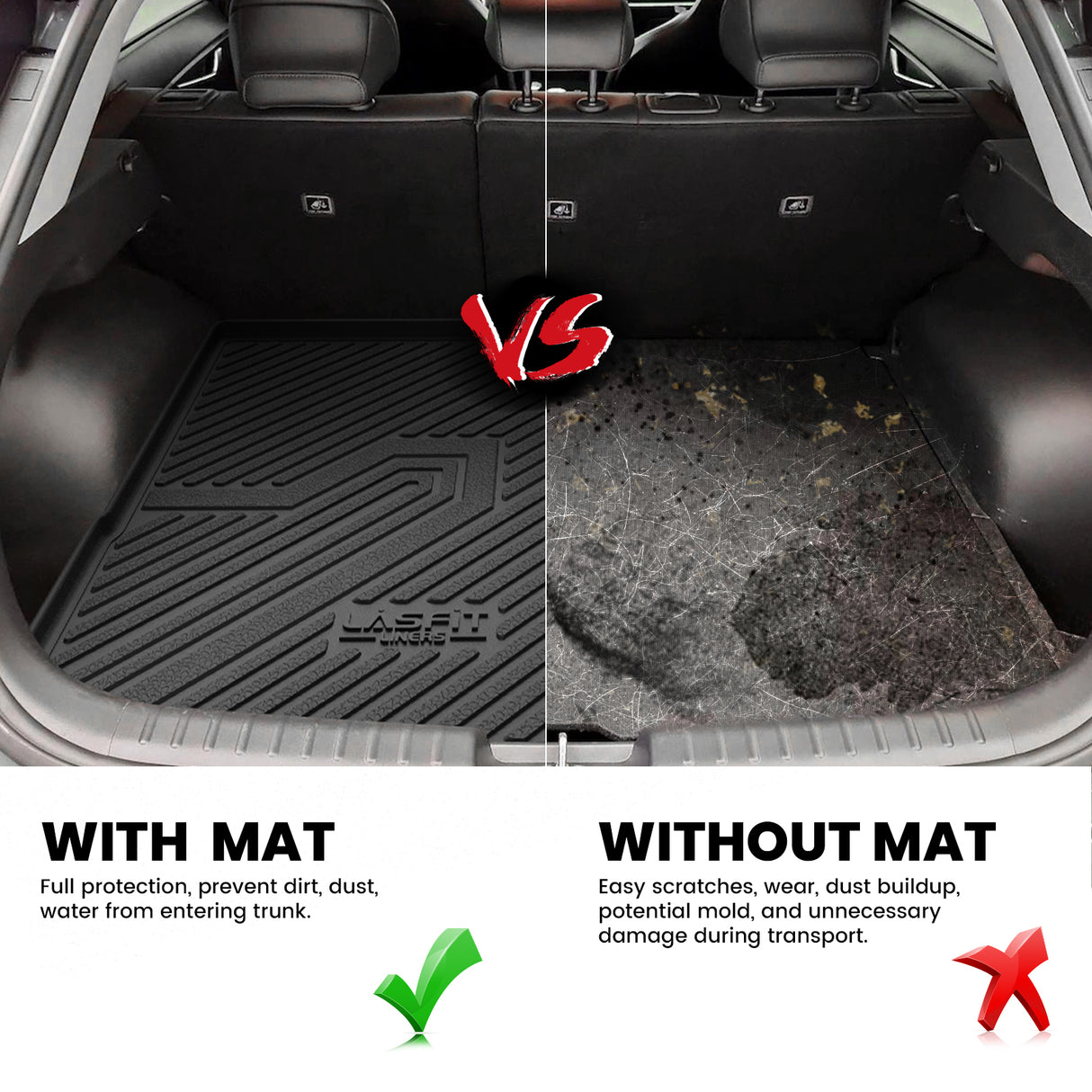 Fit for 2023-2025 Kia Niro EV Floor Mats or Cargo Mat, Not Fit PHEV or Without Optional Dual Level Cargo Board