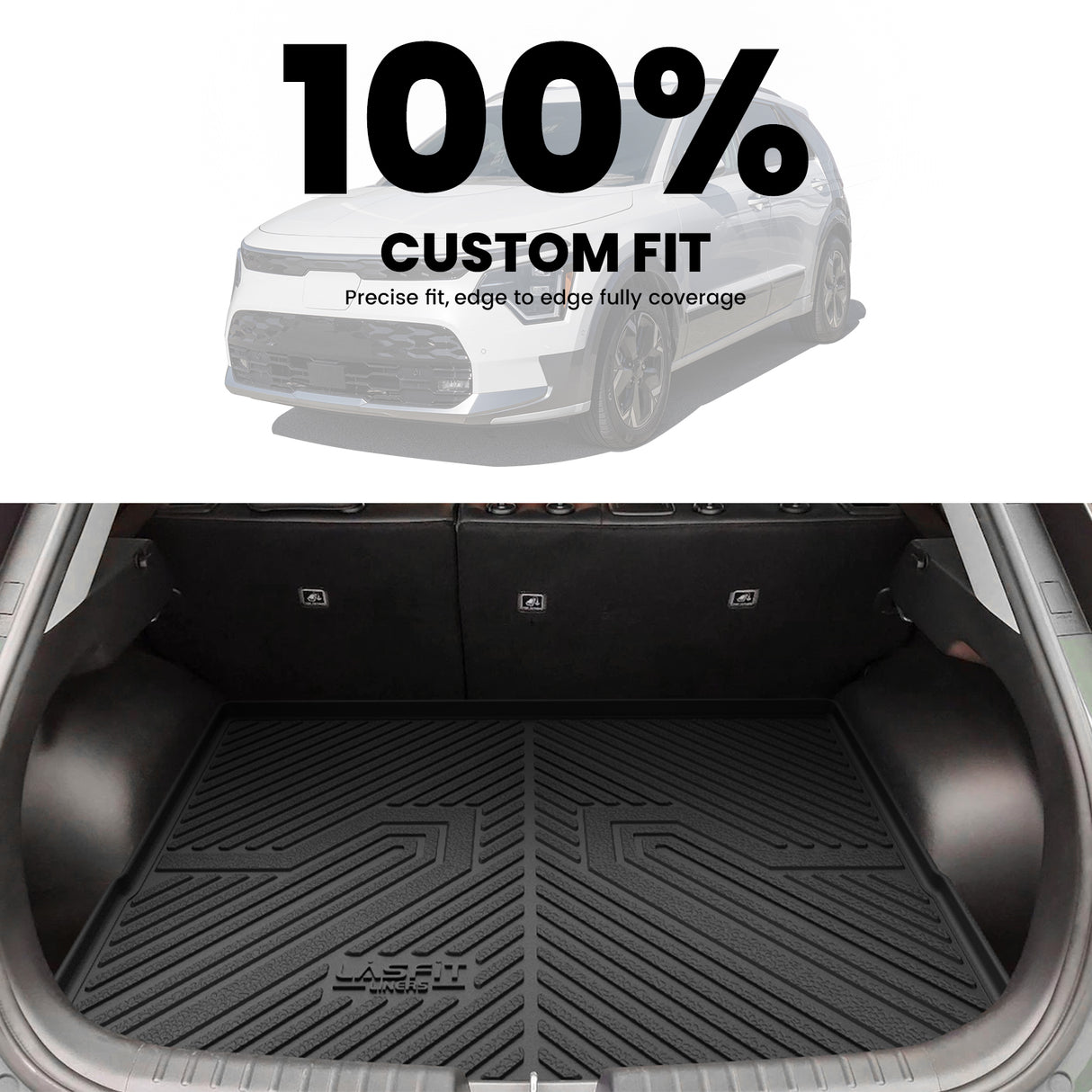 Fit for 2023-2025 Kia Niro EV Floor Mats or Cargo Mat, Fit Equipped with the Optional Dual Level Cargo Board Only