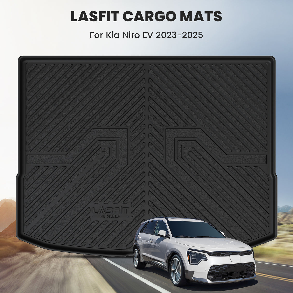 Fit for 2023-2025 Kia Niro EV Floor Mats or Cargo Mat, Not Fit PHEV or Without Optional Dual Level Cargo Board