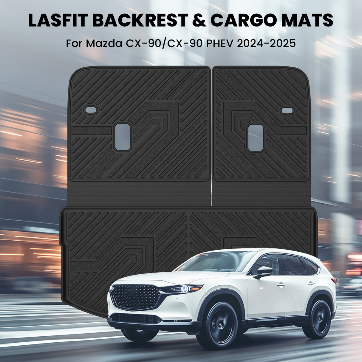 Fit for 2024-2026 Mazda CX-90 (Include CX-90 PHEV) Floor Mats or Cargo & Seatback Mat