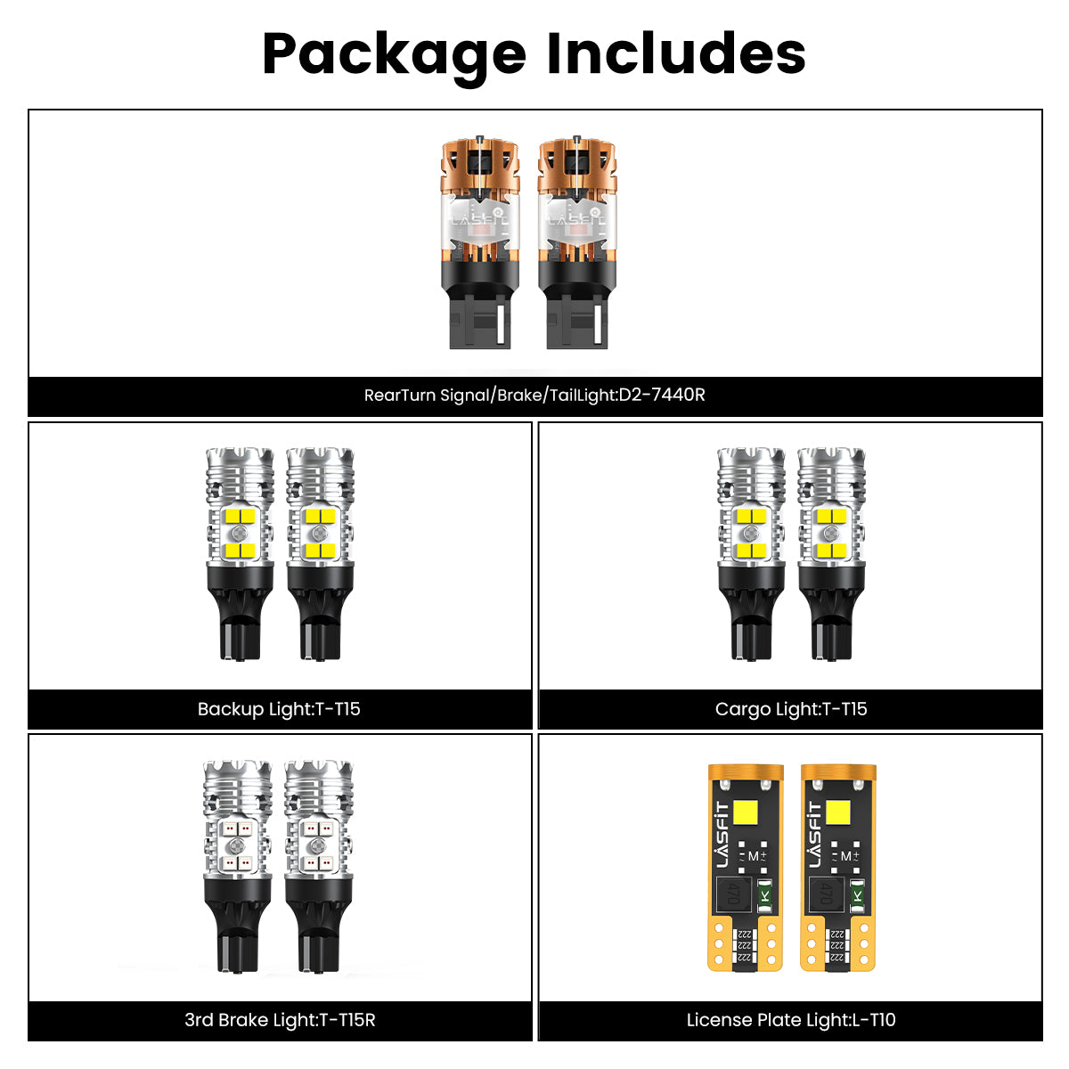 Lasfit combo package led bulbs for 2023-2026 GMC Canyon