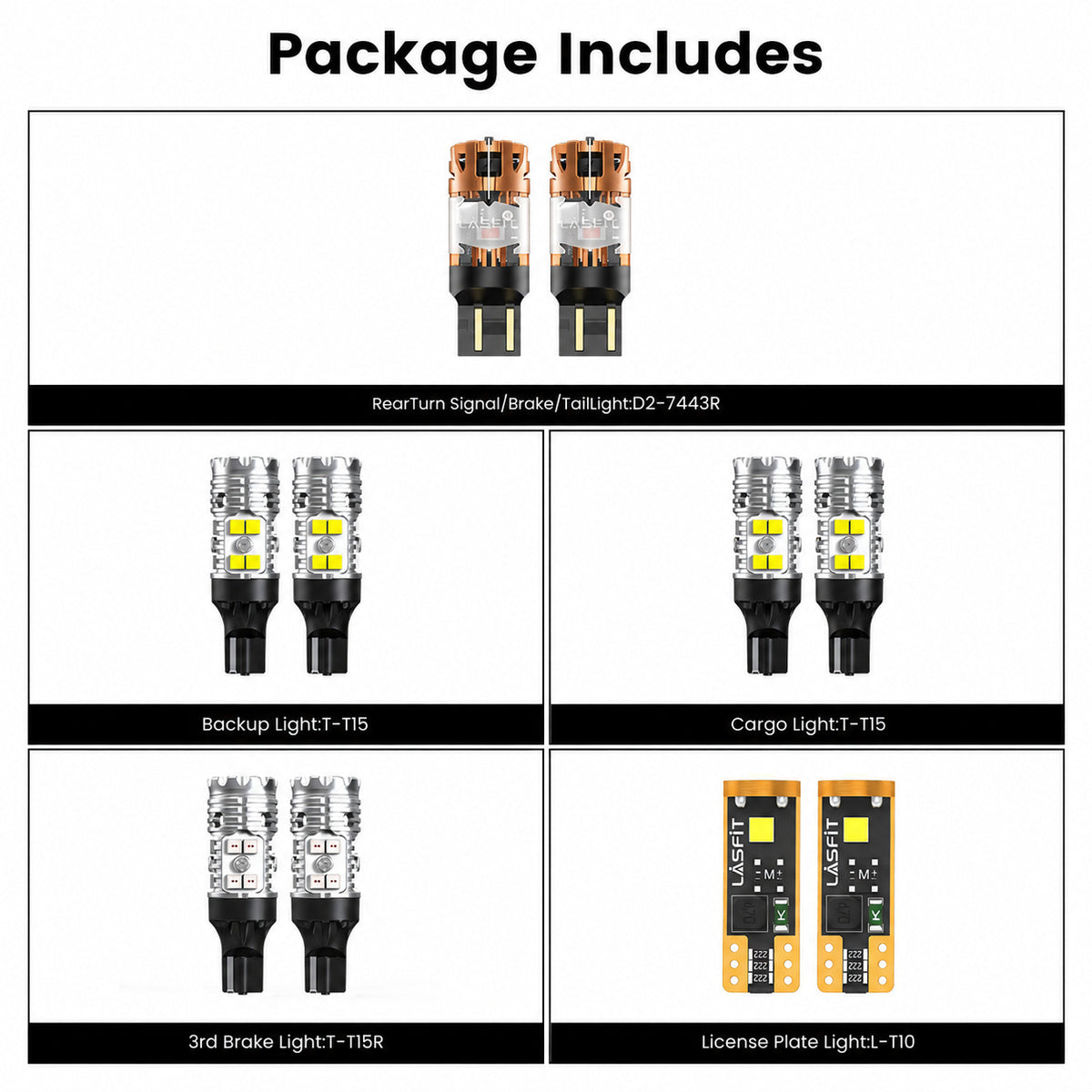 Lasfit combo package led bulbs for 2023-2026 GMC Canyon
