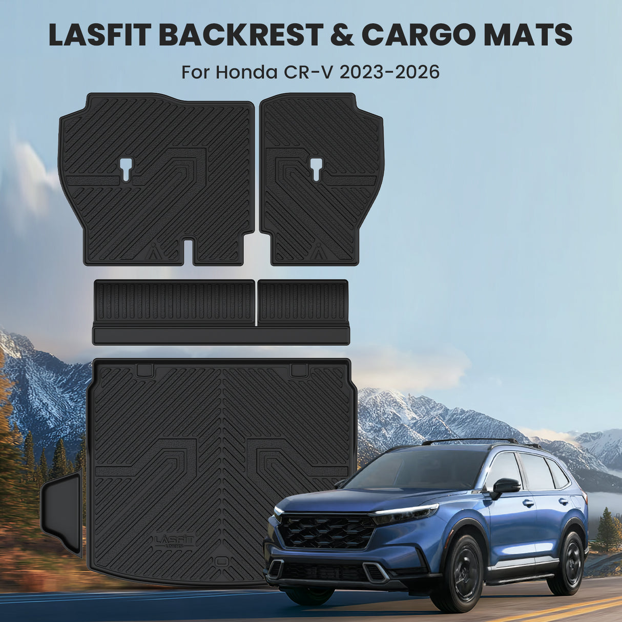 Fit for 2023-2026 Honda CR-V (Include FCEV & CRV Hybrid) Seatback & Cargo Mats