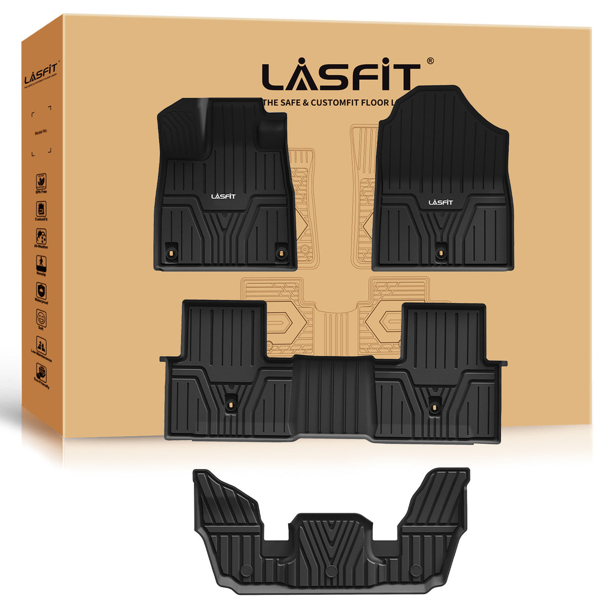 Fit for 2023-2026 Honda Pilot Custom TPE Floor Mats