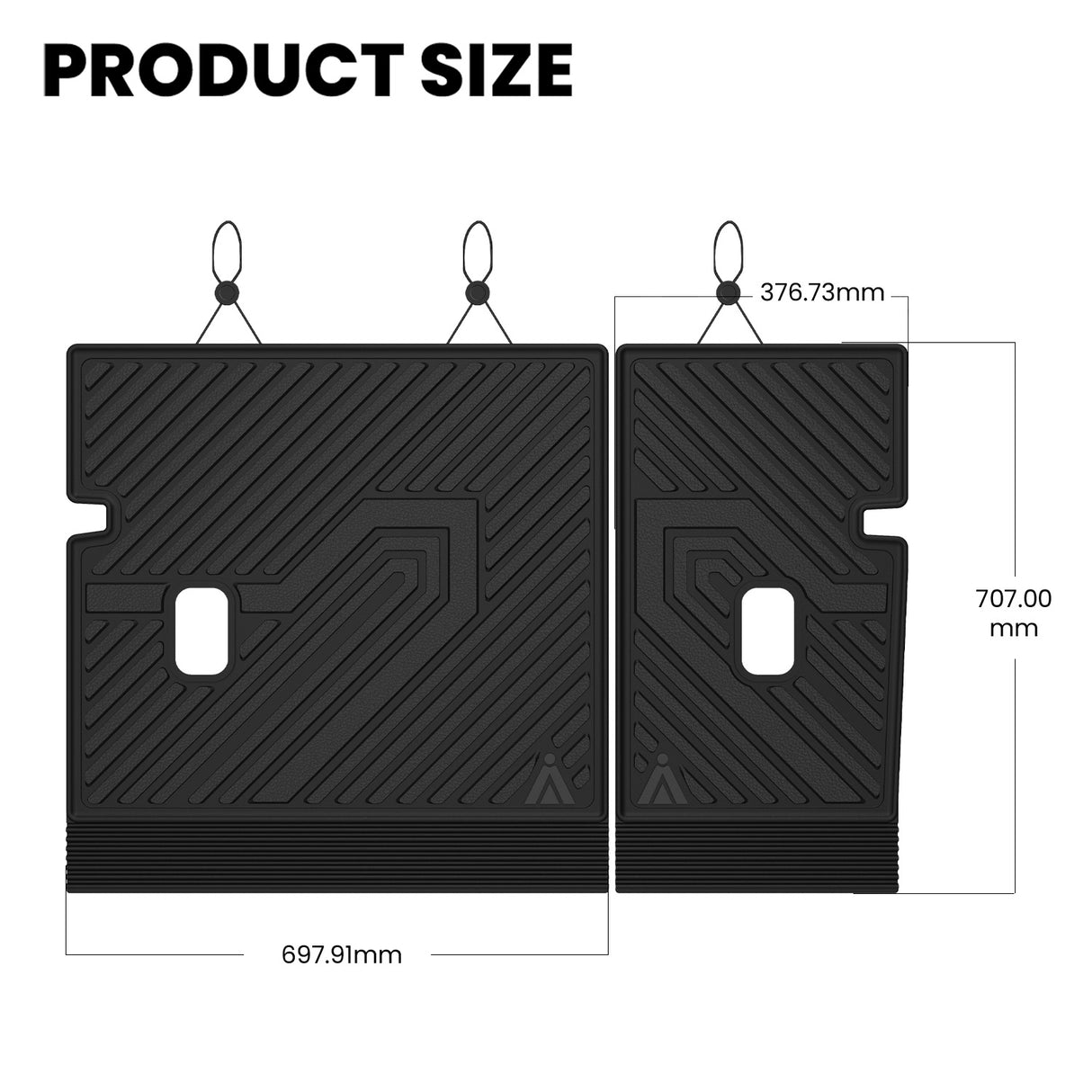 2023-2026 Honda Type R Seatback Mats Product Size