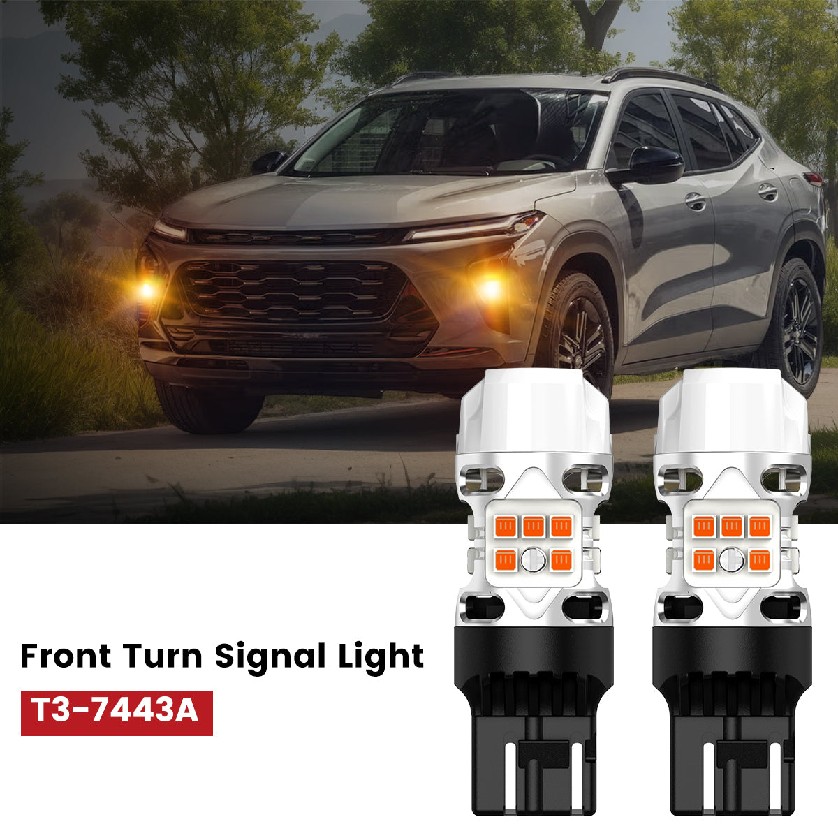 Lasfit 7443 led front turn signal lights fit for 2024-2025 Chevrolet Trax