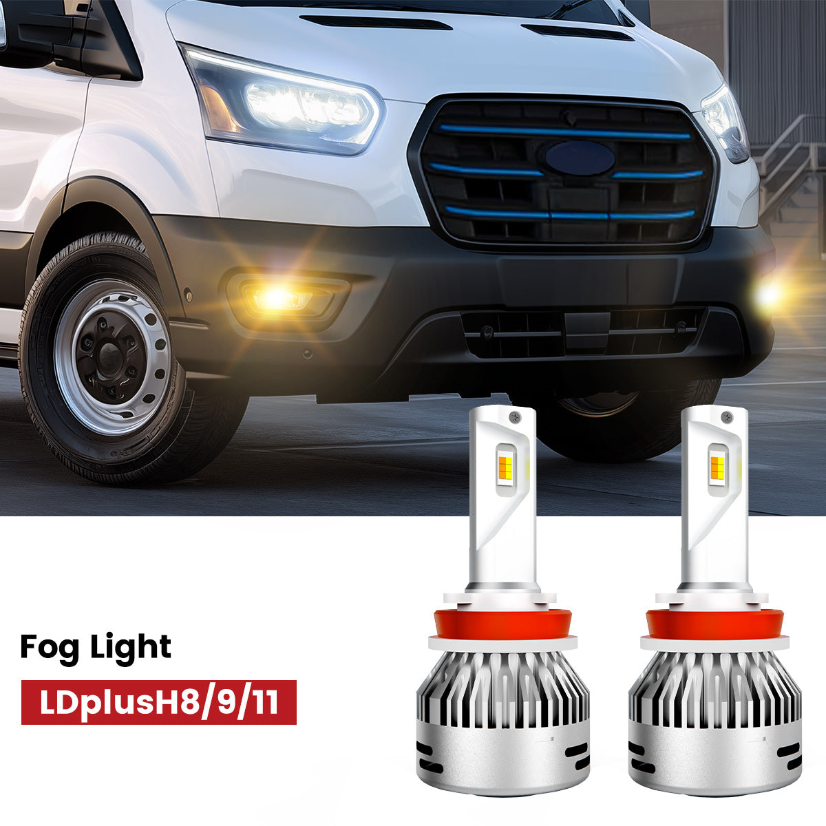 Lasfit H16 led fog lights fit for 2024-2025 Ford E-Transit