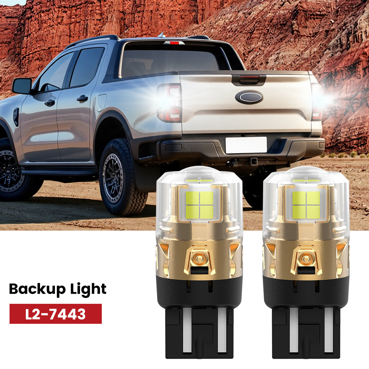 Lasfit 7443 led backup lights fit for 2024-2025 Ford Ranger