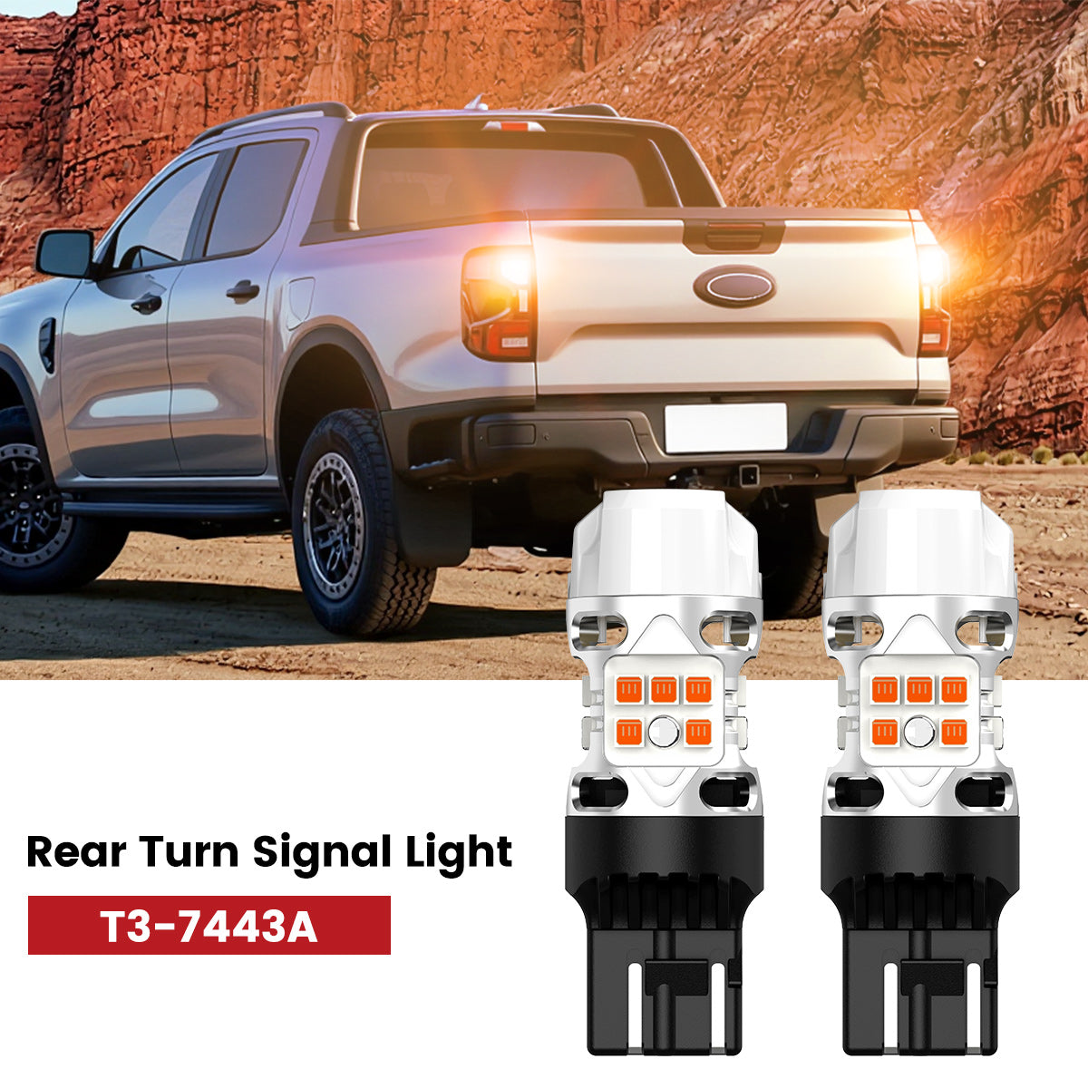 Lasfit 7443 led rear turn signal lights fit for 2024-2025 Ford Ranger