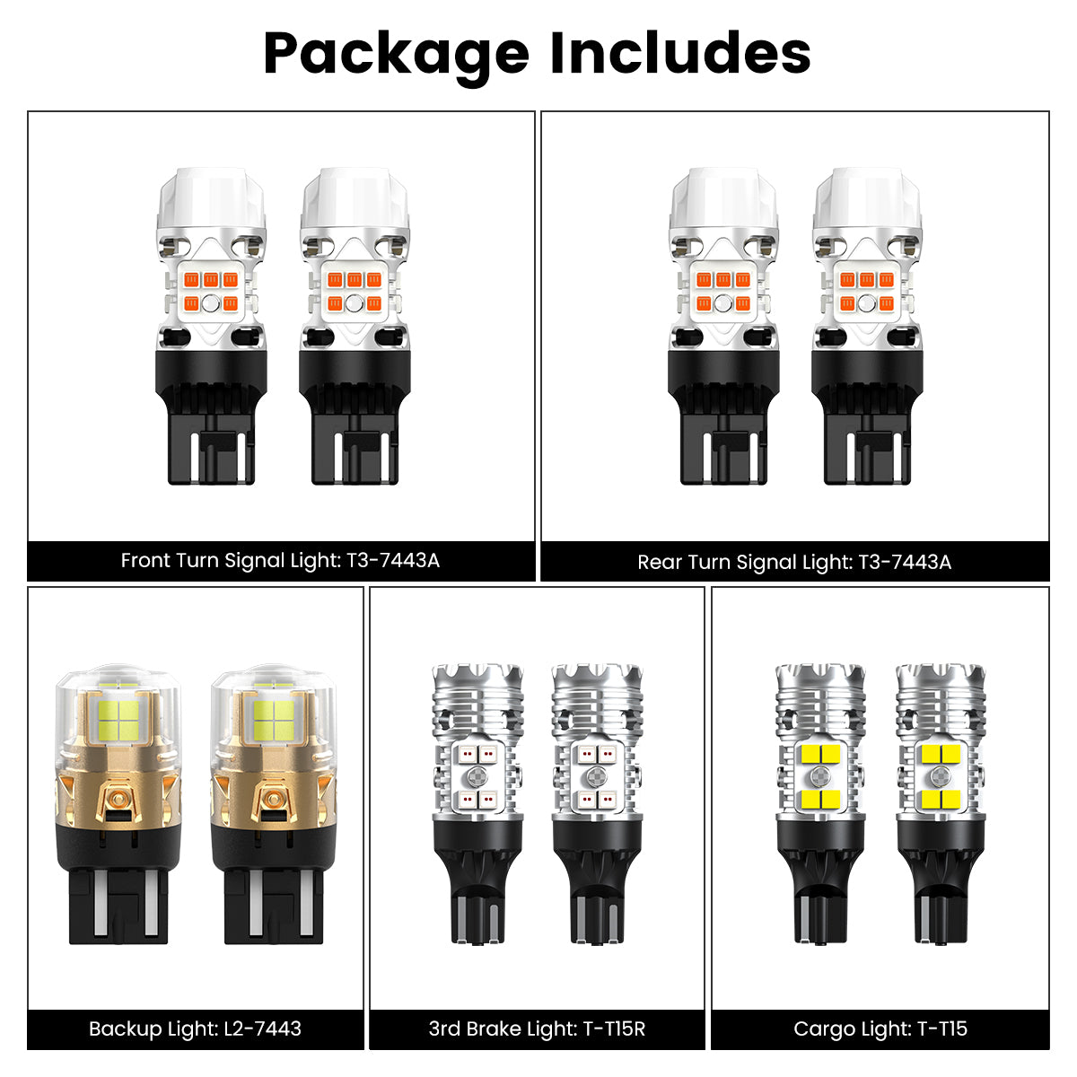 Lasfit combo package led bulbs for 2024-2025 Ford Ranger XLT