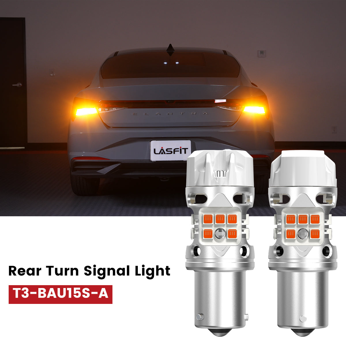 Lasfit PY21W led rear turn signal lights fit for 2024-2025 Hyundai Elantra