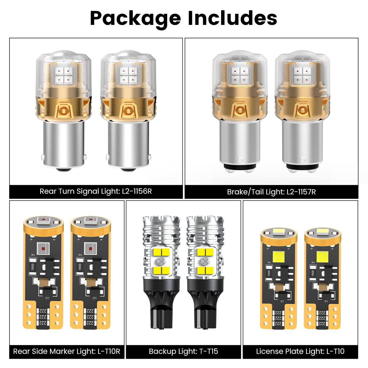 Lasfit combo package led bulbs for 2024-2025 Kia Sorento LX/S/EX/X-Line EX(NO FOG)
