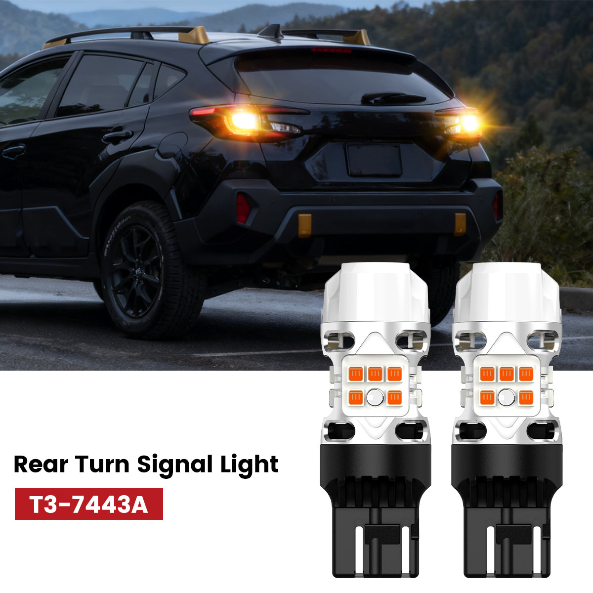 Lasfit 7443 led rear turn signal light fit for 2024-2025 Subaru CrossTrek