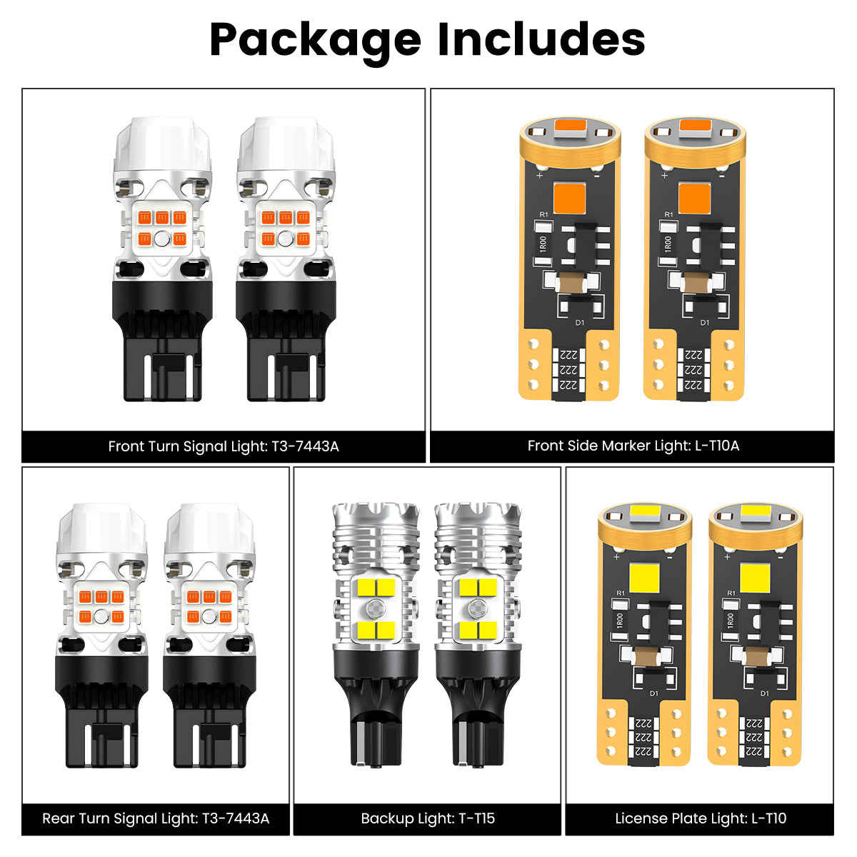 Lasfit combo package led bulbs for 2024-2025 Subaru CrossTrek Basic/Premium