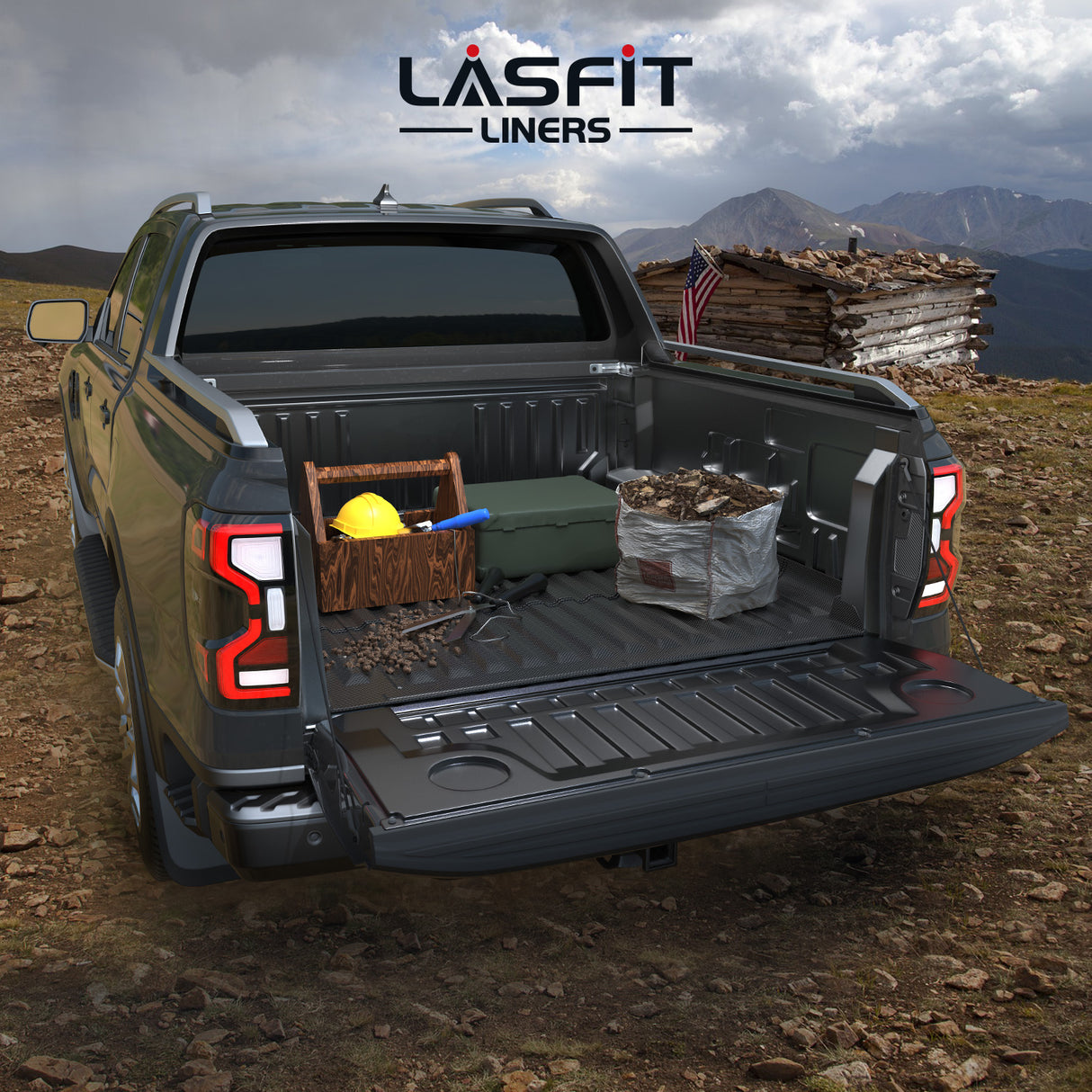 Fit for 2024-2026 Ford Ranger 5FT(59.6") Heavy Duty Truck Bed Mat or Tailgate Mat, Not Fit Drop-in liners