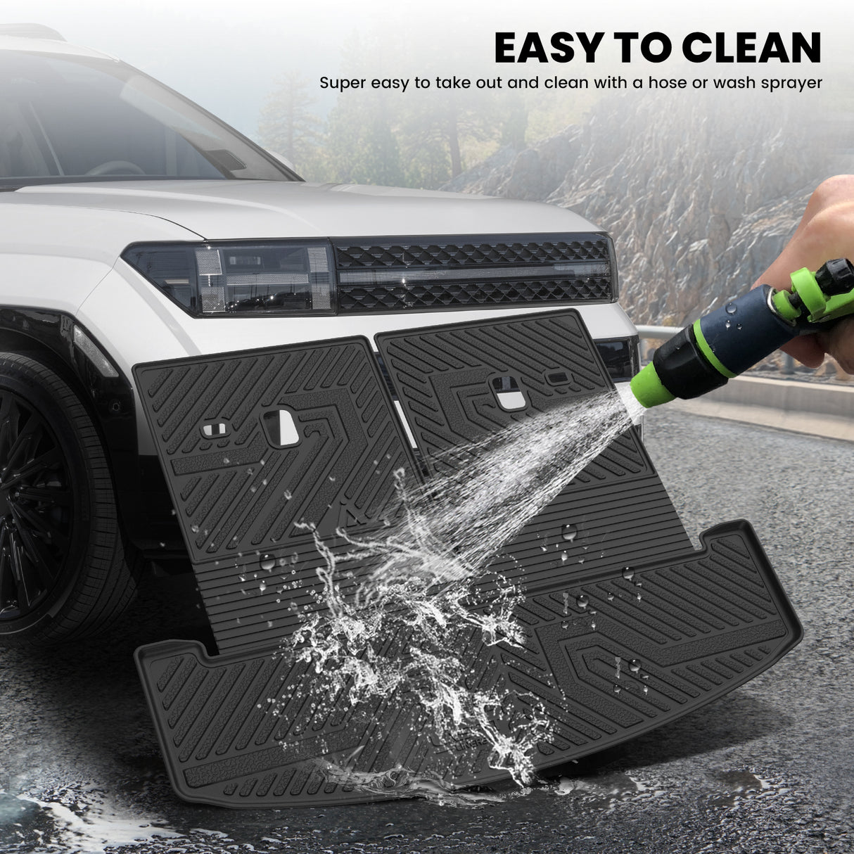 2024-2025 Hyundai Santa Fe Backseat Cargo Mat Clean