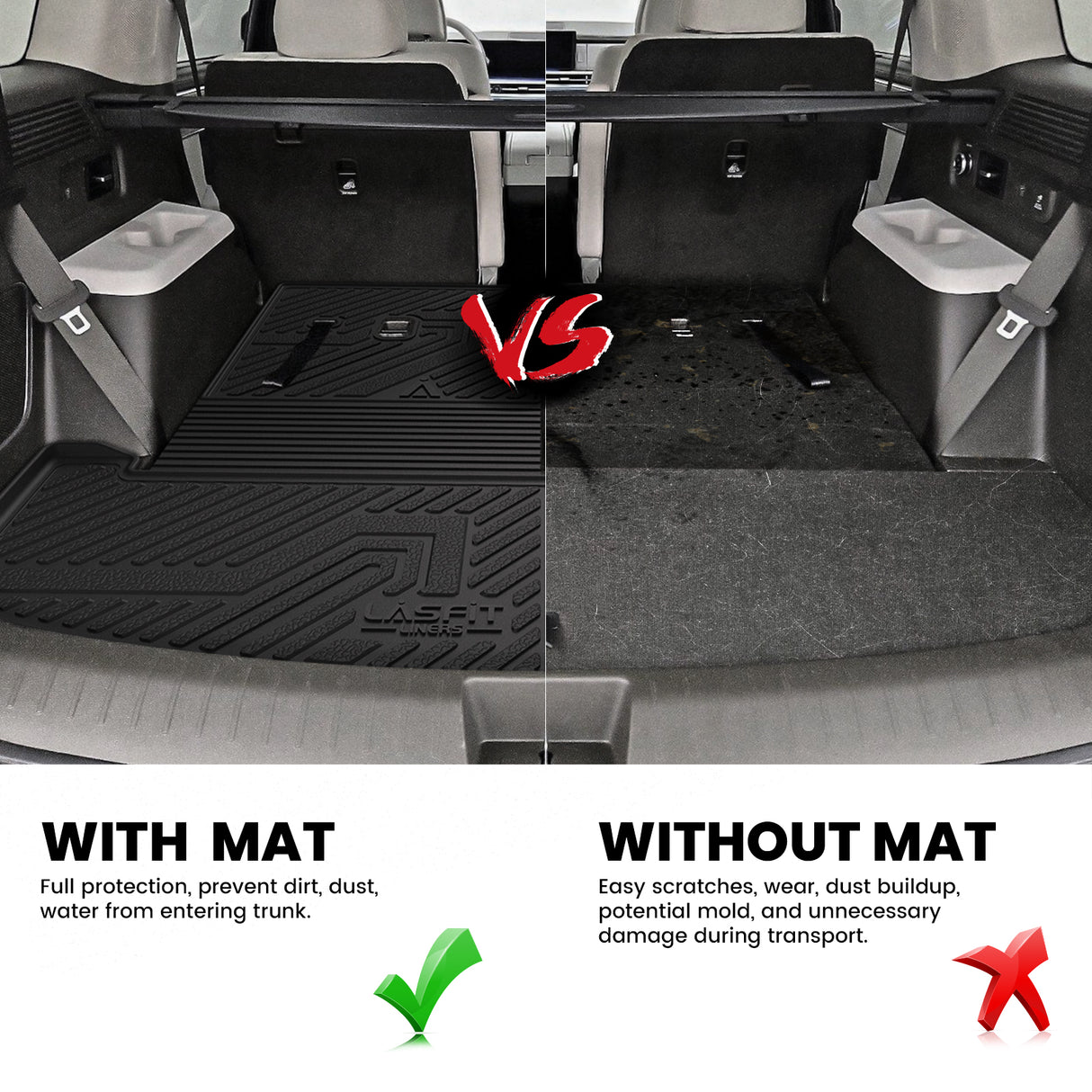 2024-2025 Hyundai Santa Fe Backseat Cargo Mat Contrast