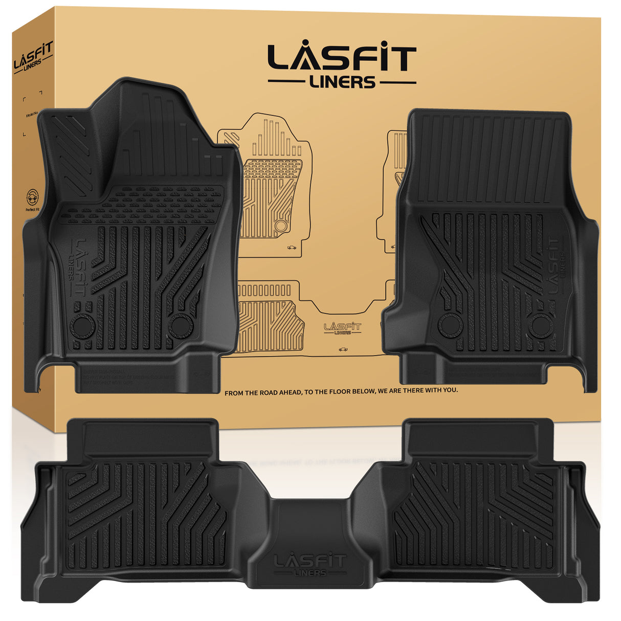 Fit for 2024-2026 Toyota Tacoma All-Weather Floor Mats, Fit Double Cab Only