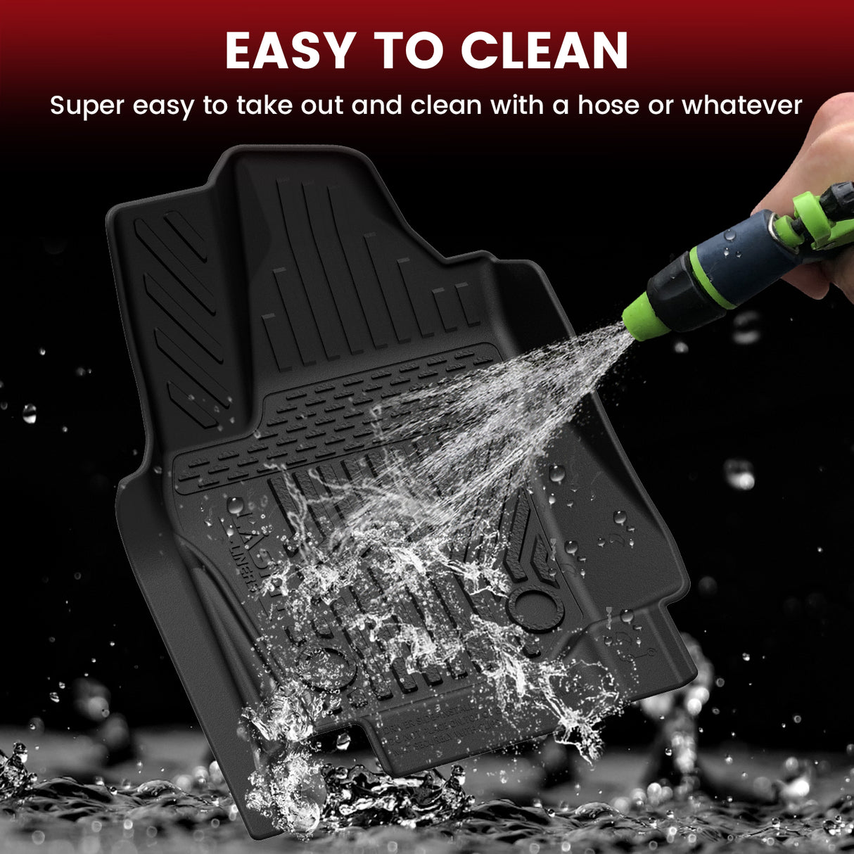 Fit for 2024-2026 Toyota Tacoma All-Weather Floor Mats, Fit Double Cab Only