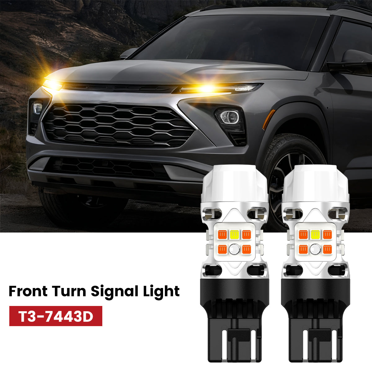 Lasfit 7443 led front turn signal lights fit for 2024-2026 Chevrolet Trailblazer