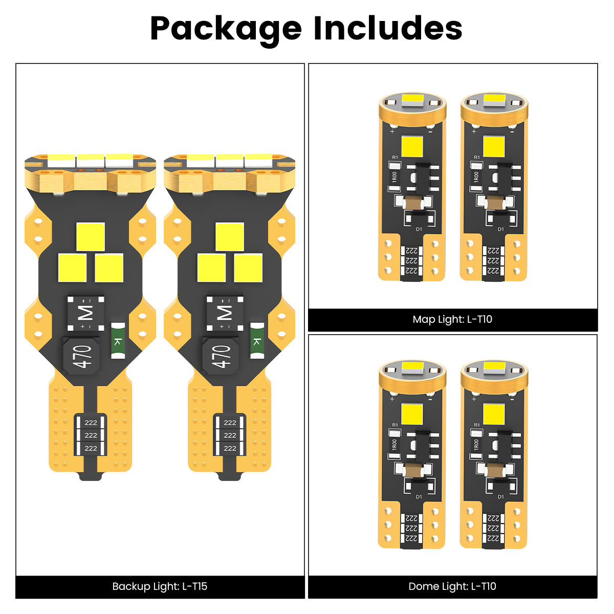 Lasfit combo package led bulbs for 2024-2026 Chevrolet Trailblazer ACTIV/RS