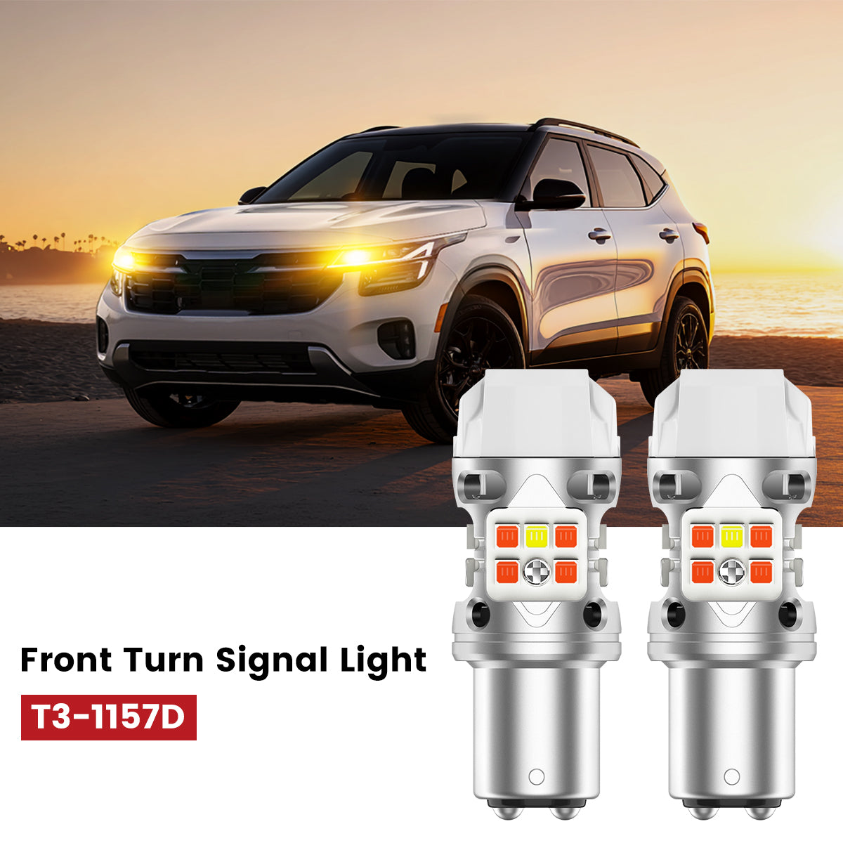 Lasfit 1157 led front turn signal lights fit for 2024-2026 Kia Seltos