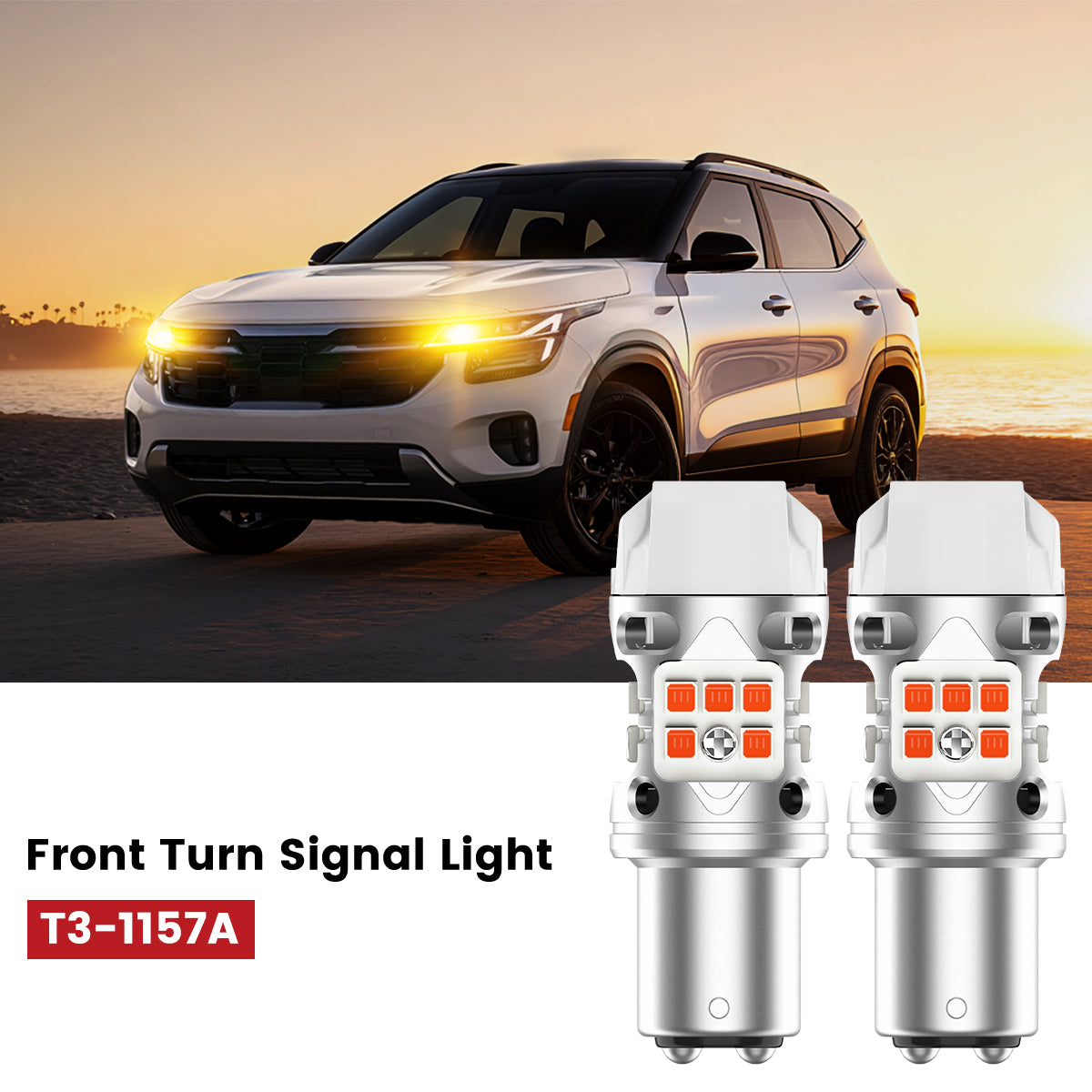 Lasfit 1157 led front turn signal lights fit for 2024-2026 Kia Seltos