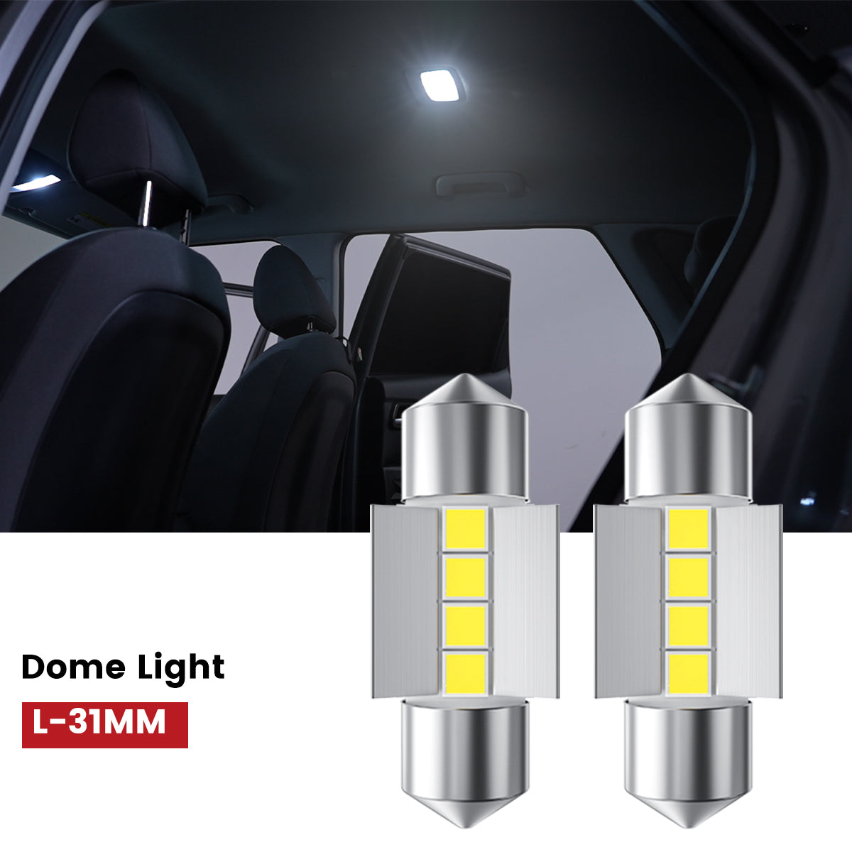 Lasfit 31MM led dome lights fit for 2024-2026 Kia Seltos