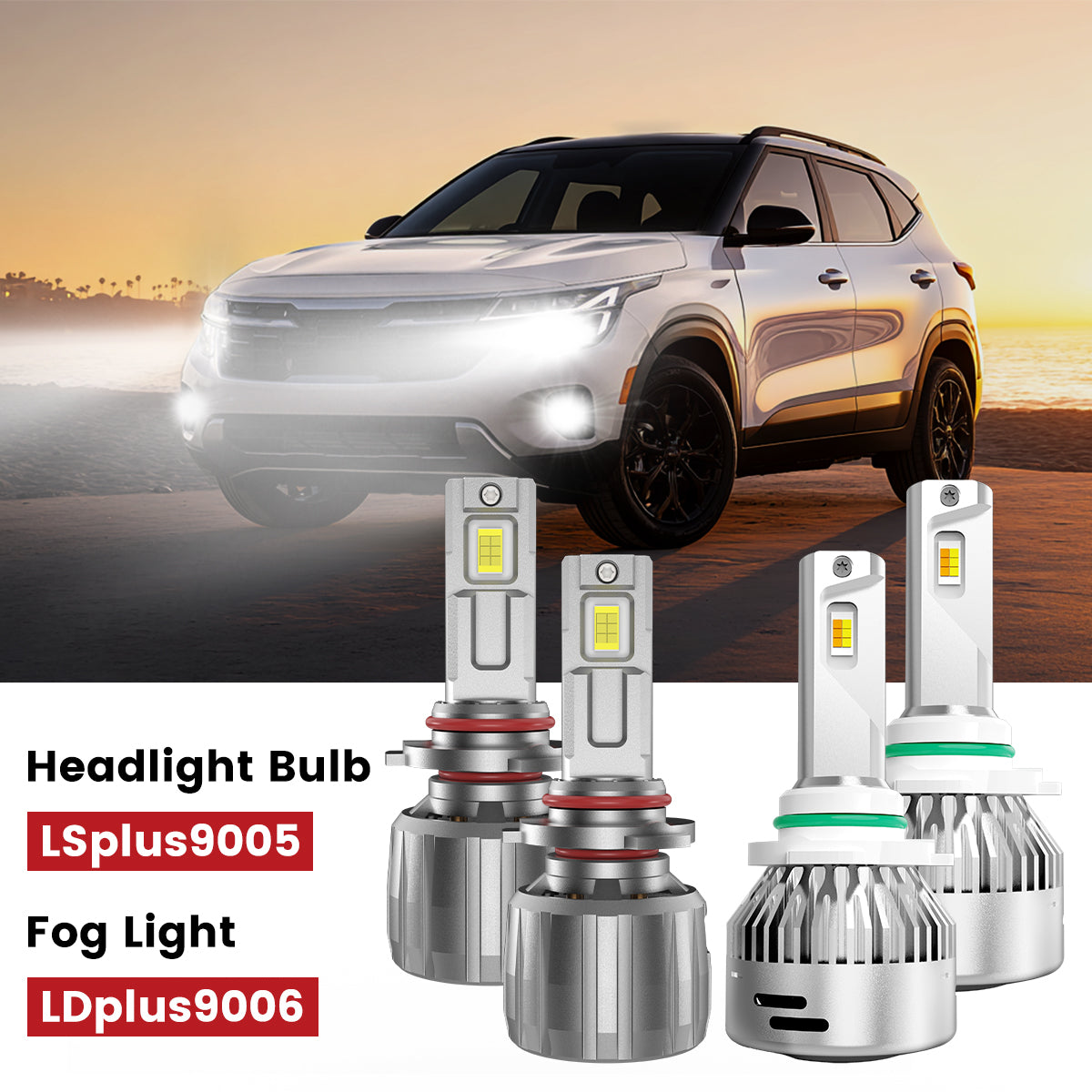 Lasfit 9005 9006 led headlight bulbs fog lights fit for 2024-2026 Kia Seltos