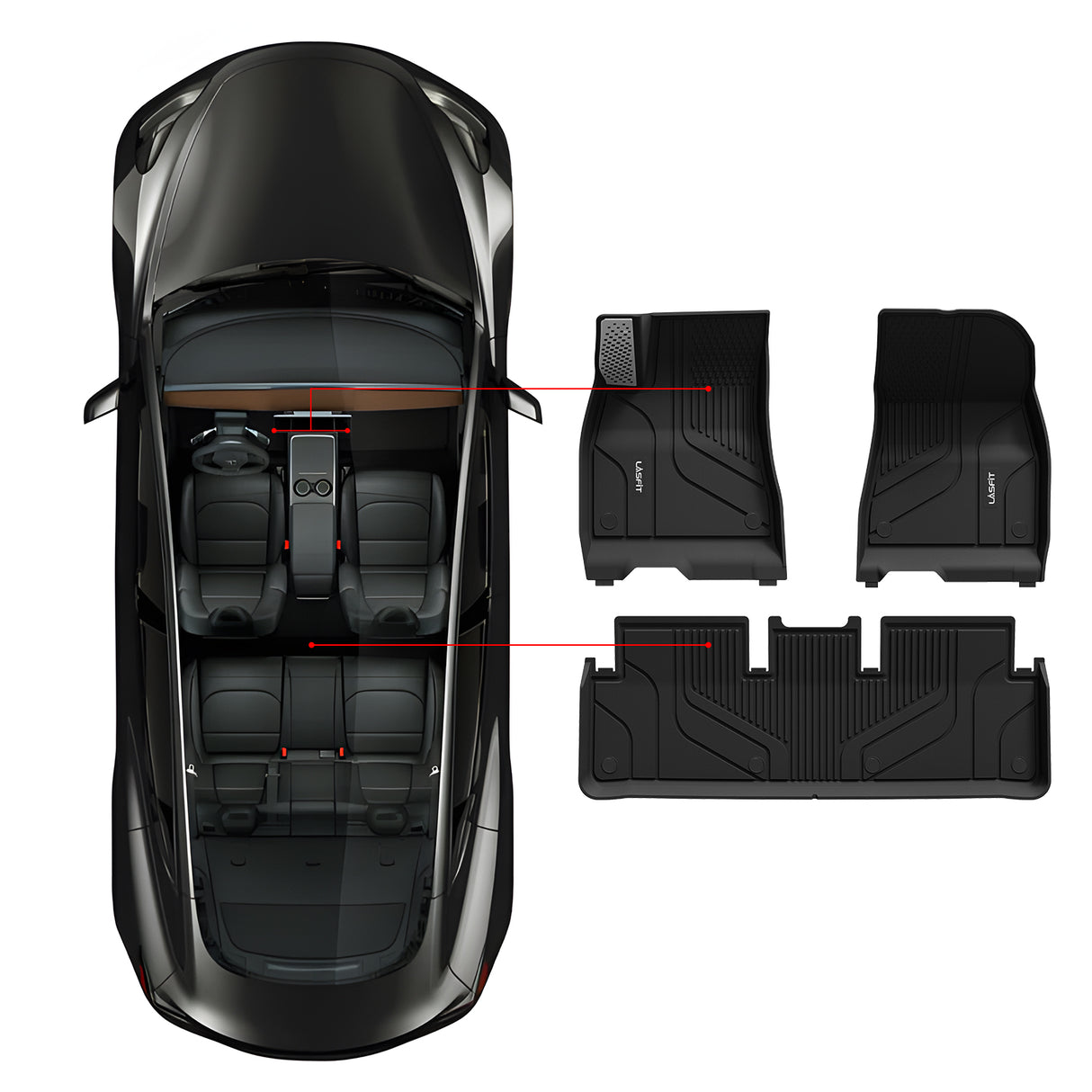 2024-2026 Tesla Model 3 Highland 1st & 2nd Row Floor Mats