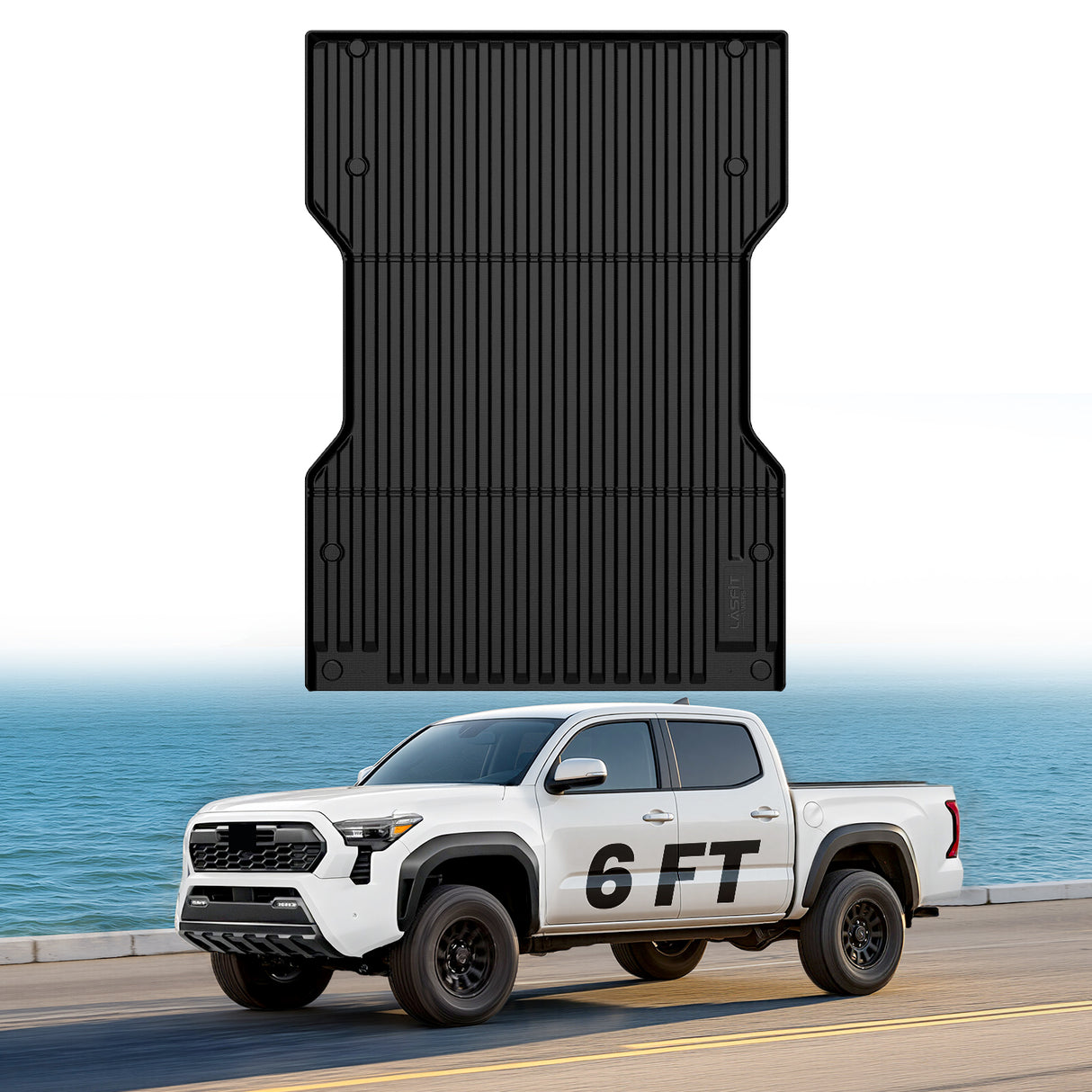 Fit for 2024-2026 Toyota Tacoma 5FT or 6FT Heavy Duty Truck Bed Mat or Tailgate Mat