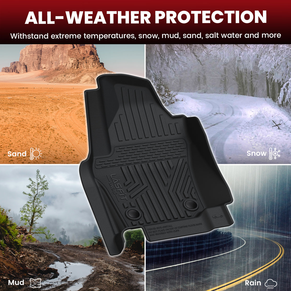 2024-2026 Toyota Tacoma Floor Mats All Weather