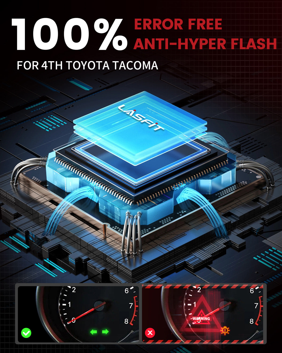 Lasfit 7443 led bulb error free for 2024 Toyota Tacoma