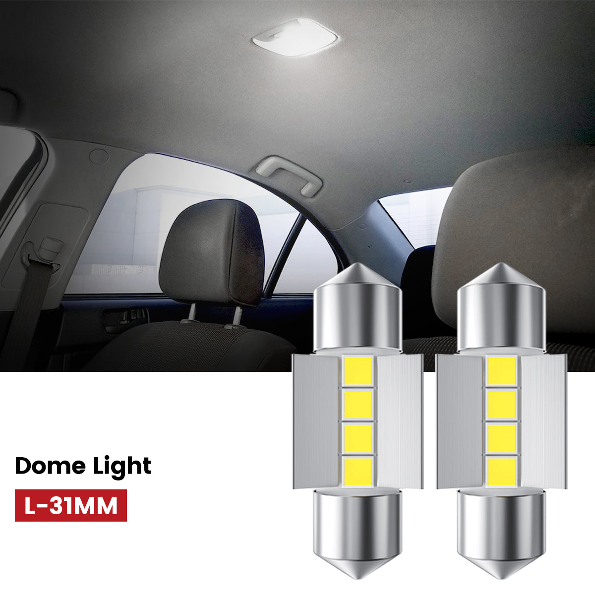 Lasfit 31MM led dome light fit for 2025-2026 Toyota Camry