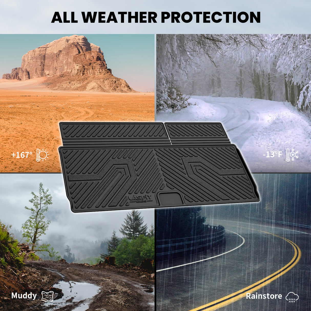 2025-2026 Ford Expedition Standard Seatback & Cargo Mats, All Weather Protection