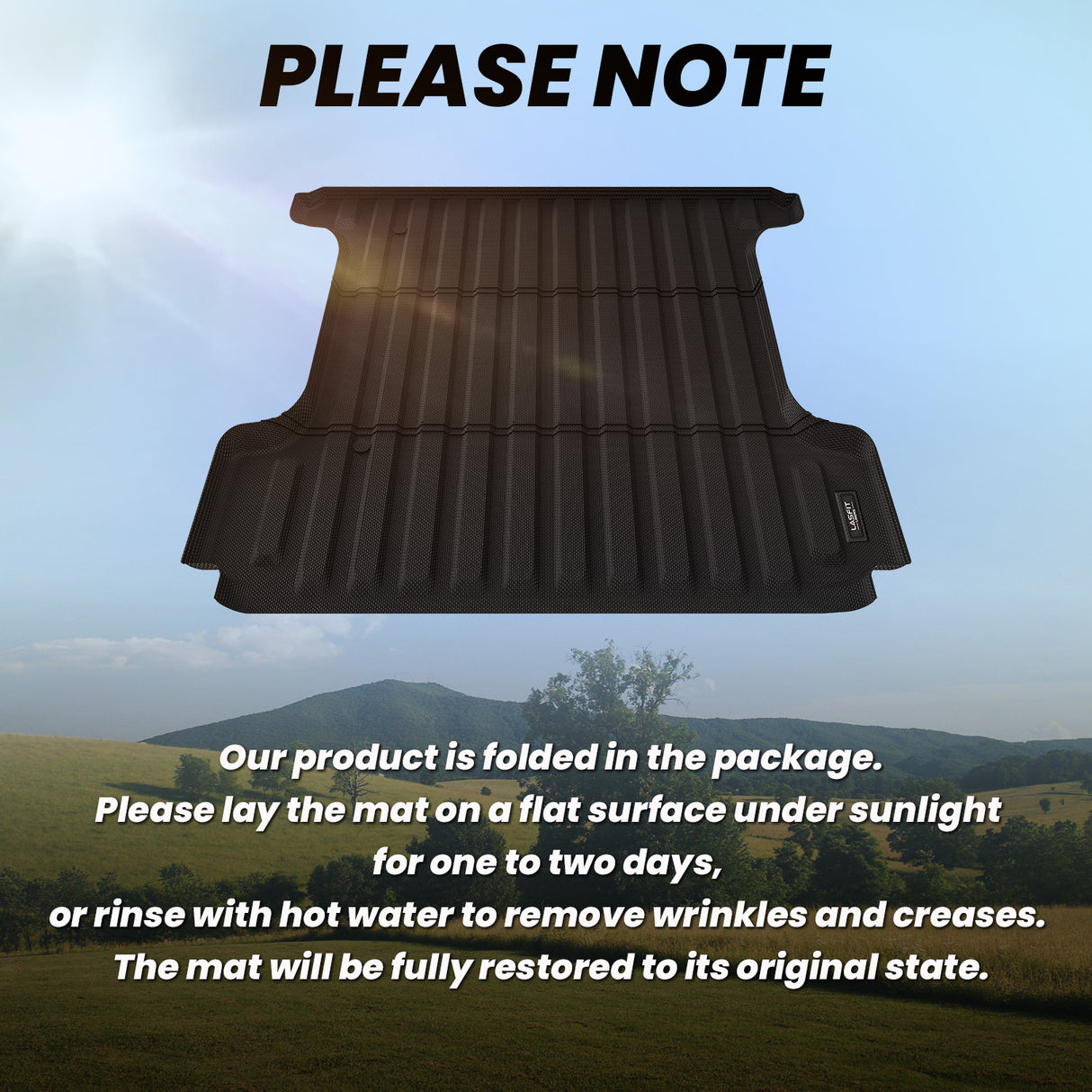 2025-2026 RAM 1500 RHO Truck Bed Mat,Please Lay the Mat on a Surface Under Sunlight