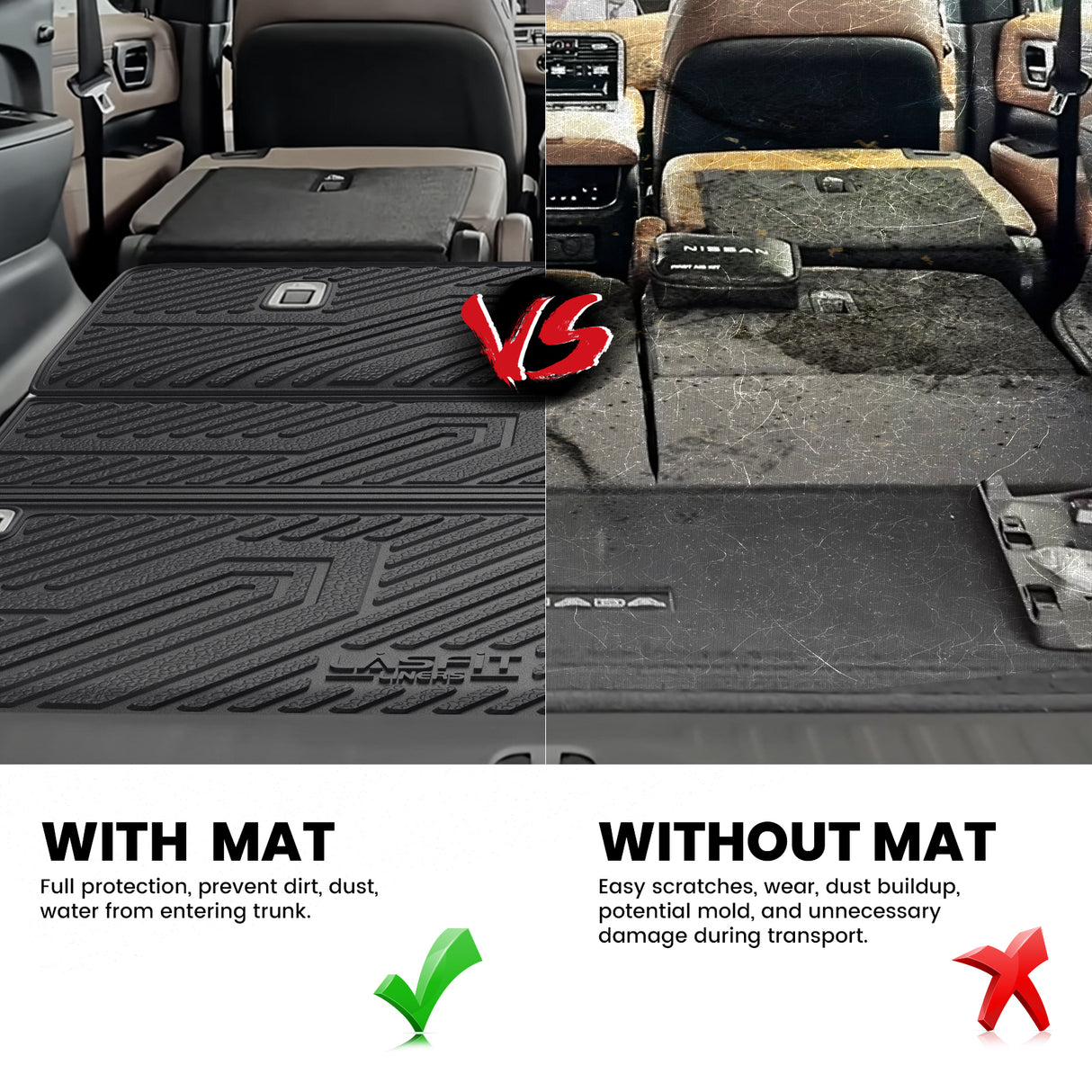 Fit for 2025-2026 Nissan Armada TPE Floor Mats or Cargo Mat & Seatback Mats