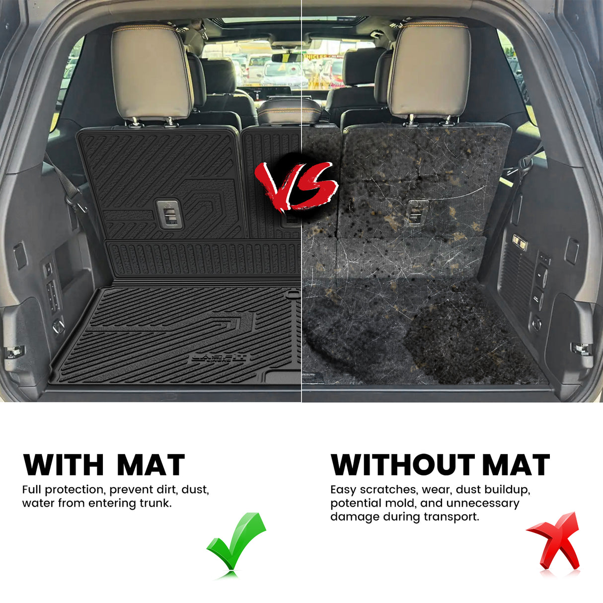 2025 Lincoln Navigato Cargo Mats and Seatback Mat Compare