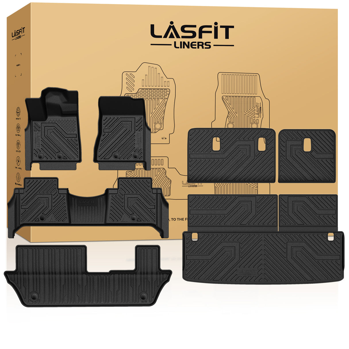 Fit for 2025-2026 Infiniti QX80 Floor Mats / Cargo Mat & Seatback Mats