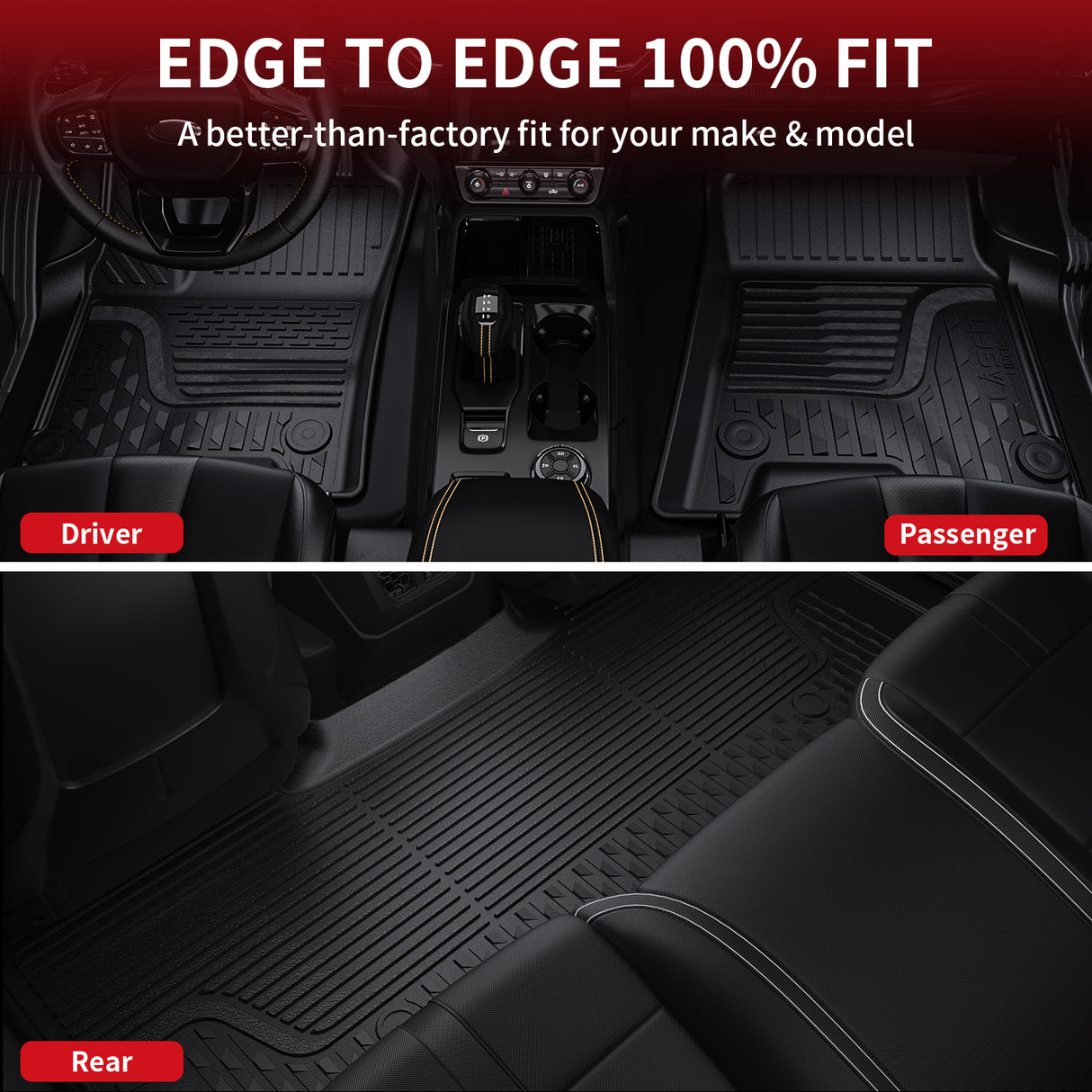 Ram 1500 2025 Crewcab Edge-to-edge custom fit mats
