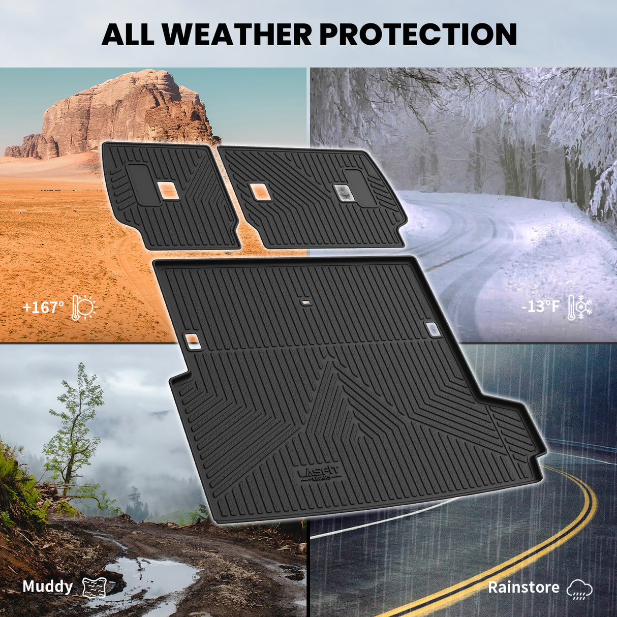 2025 Toyota 4Runner Backrest Carogo Mats All Weather