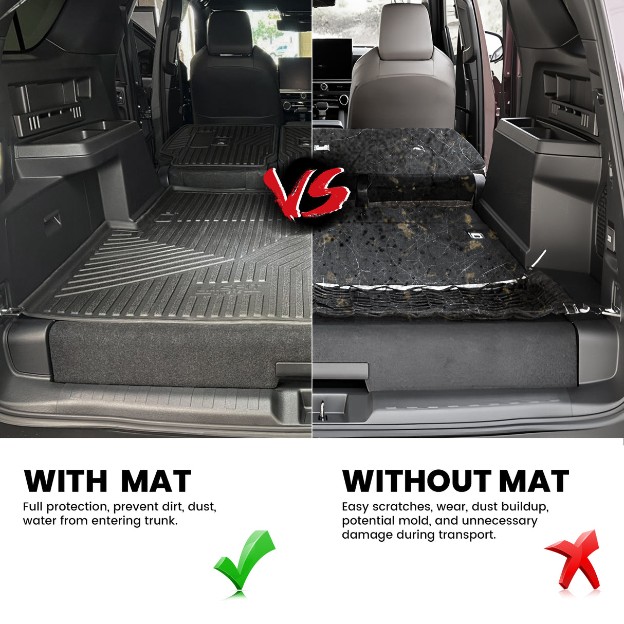 2025 Toyota 4Runner Backrest Carogo Mats Contrast