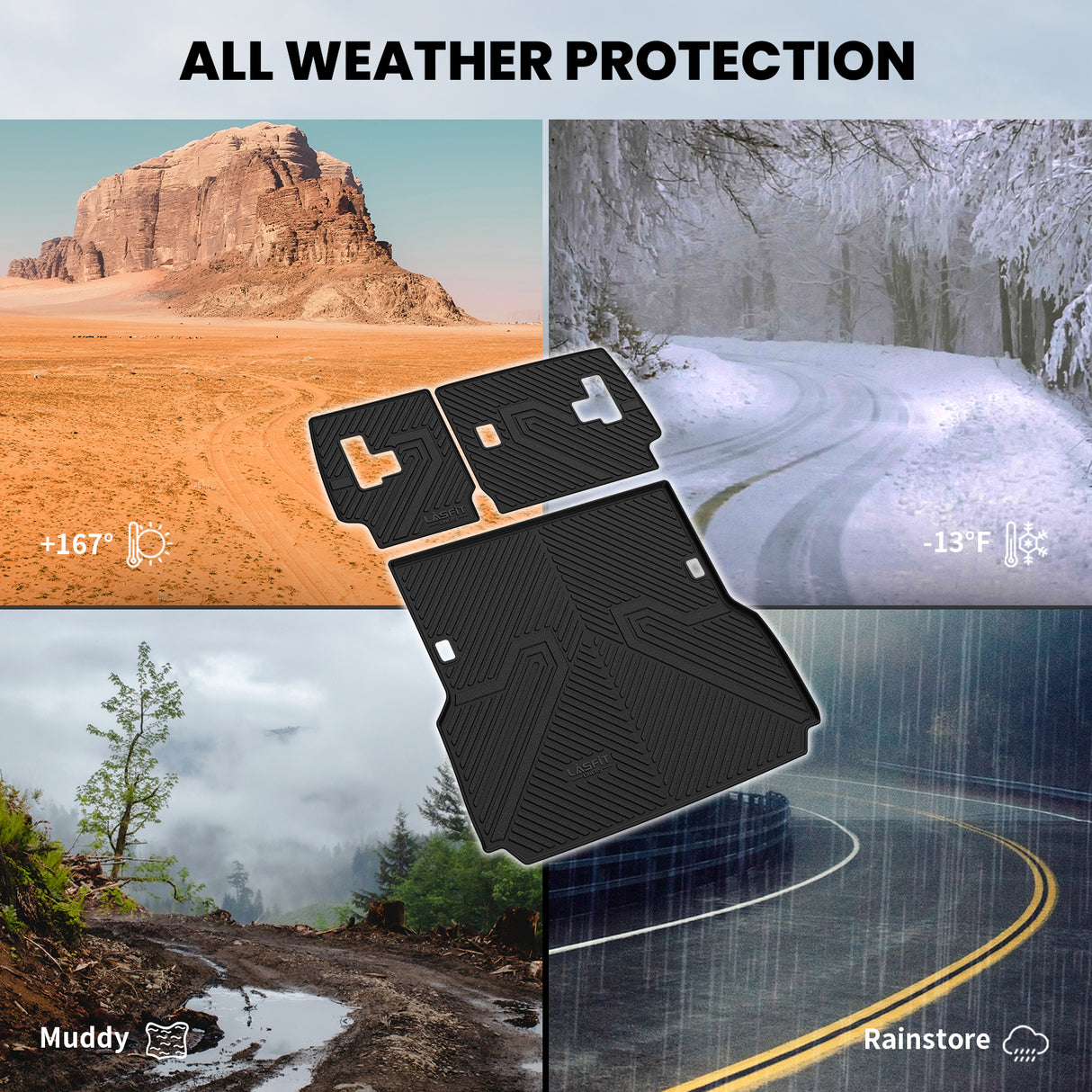 2025 Toyota Land Crusier Cargo Mat & Seatback Mat All Weather