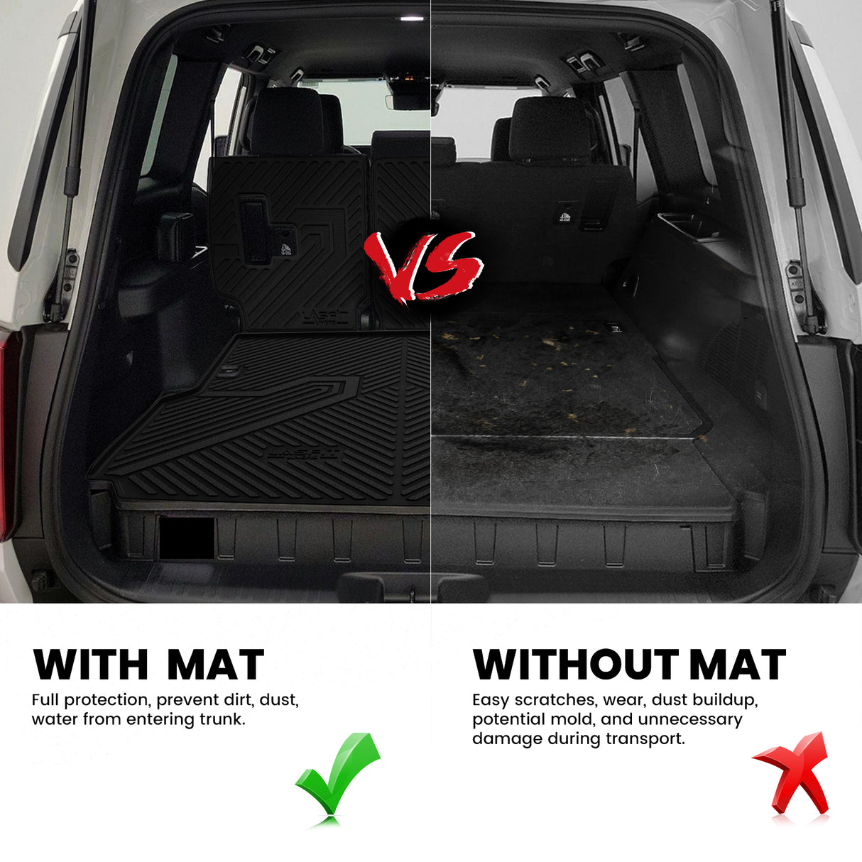 2025 Toyota Land Crusier Cargo Mat & Seatback Mat Contrast