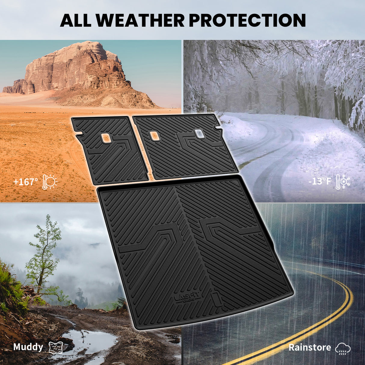 2025 Volkswagen Tiguan Seatback & Cargo Mats All Weather Protection