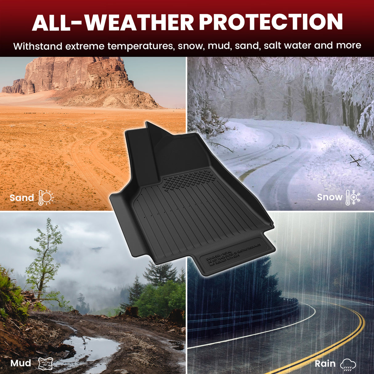 2026 Tesla Model Y All-weather Floor Mats