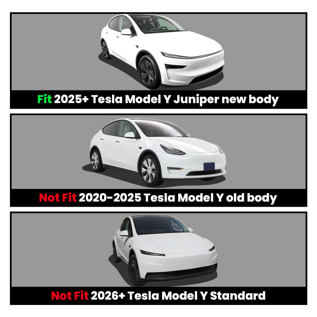 Fit for 2026 Tesla Model Y Floor Mats or Cargo or Frunk Liner or Trunk Well or Seatback Mats, Only Fit 5 seats