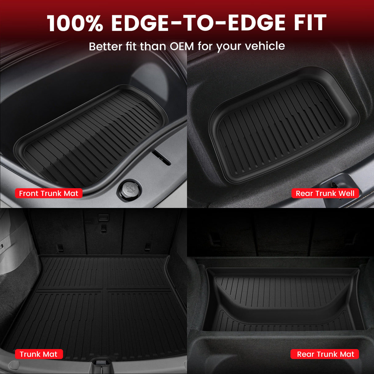 Fit for 2026 Tesla Model Y Floor Mats or Cargo or Frunk Liner or Trunk Well or Seatback Mats