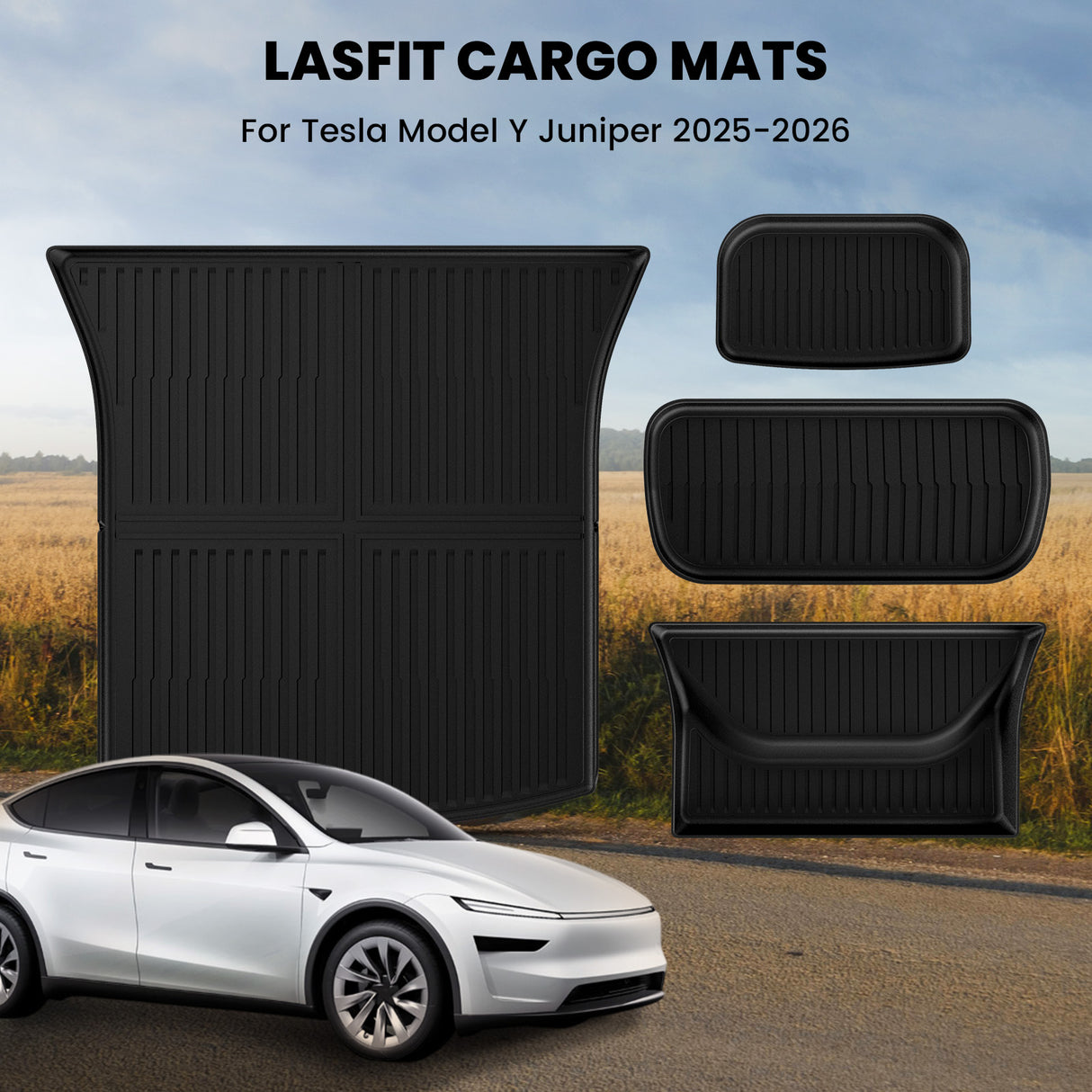 Fit for 2026 Tesla Model Y Floor Mats or Cargo or Frunk Liner or Trunk Well or Seatback Mats