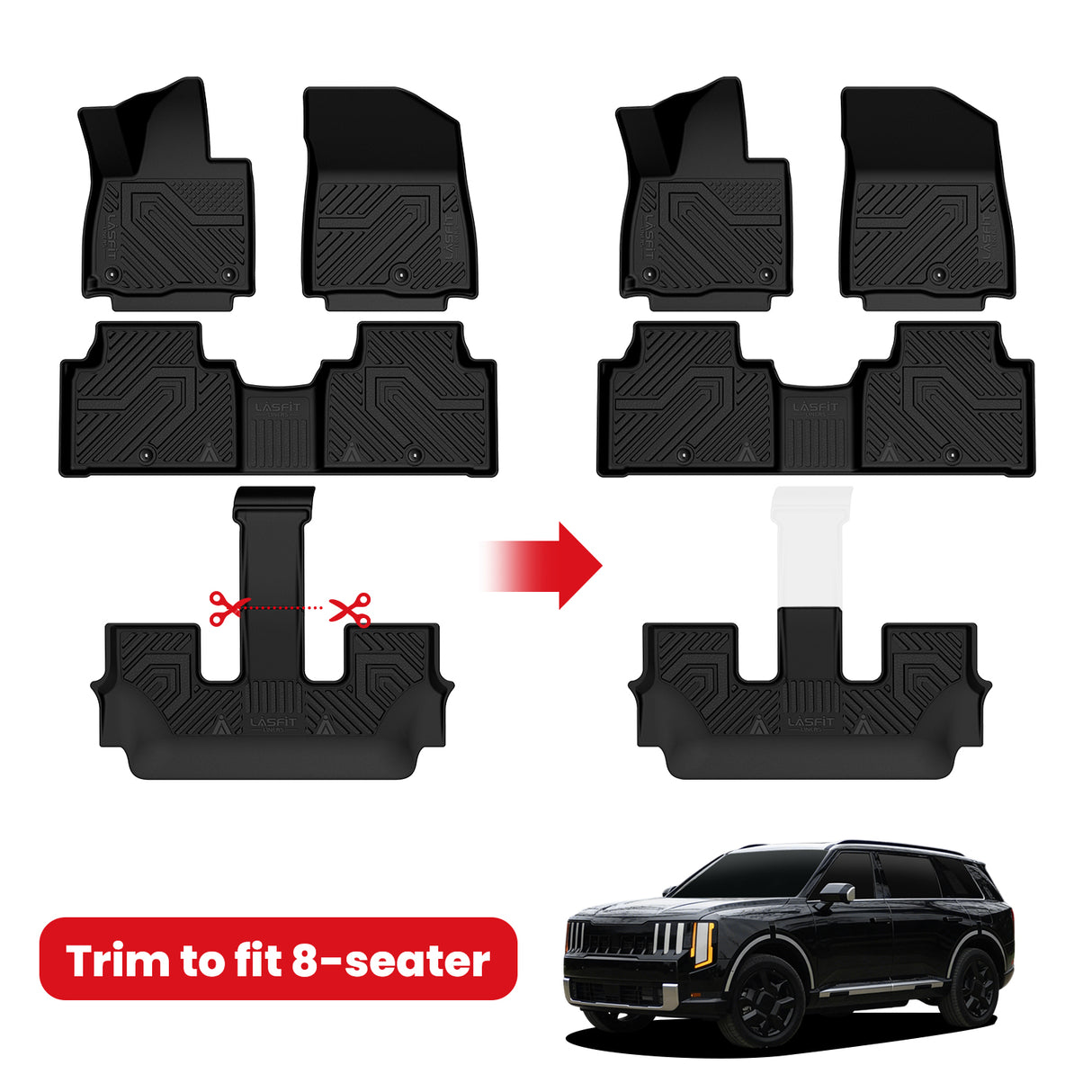 Lasfit 2027 Kia Telluride Floor Mats
